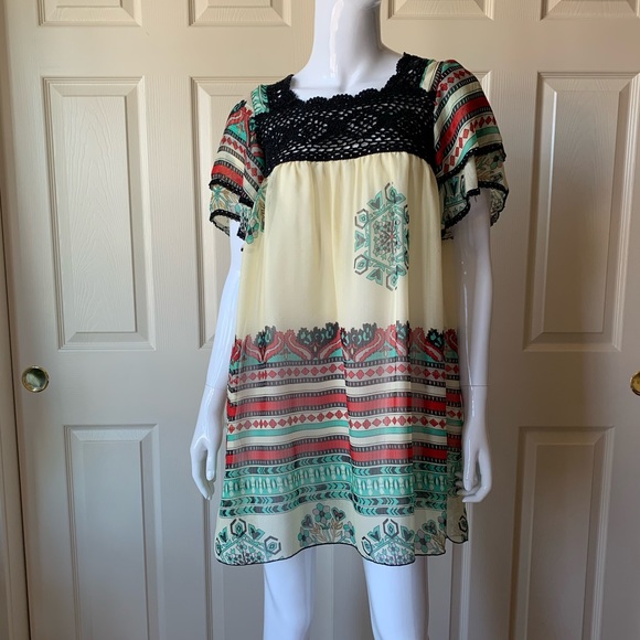 Lumier - women’s mini boho dress (Size S) - Picture 2 of 6